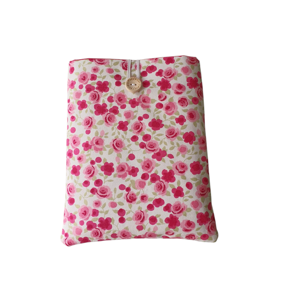 Handmade Padded Book Pouch, Kindle Sleeve, Book Lovers Gift, Floral Book Cover, Book Sleeve