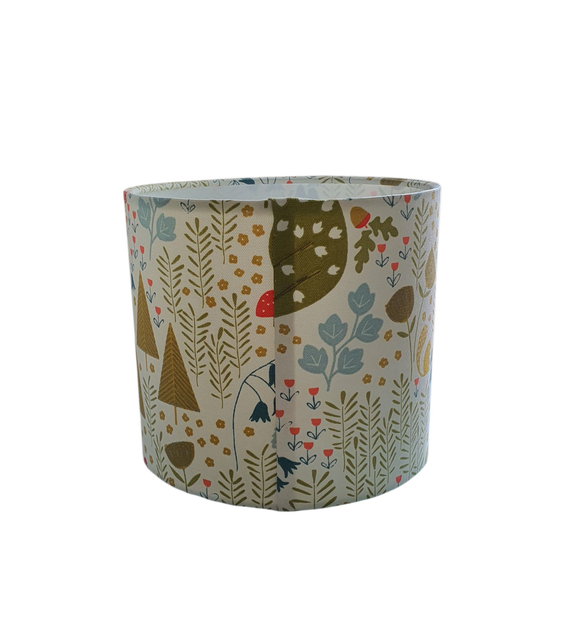 The back of the handmade lampshade.
