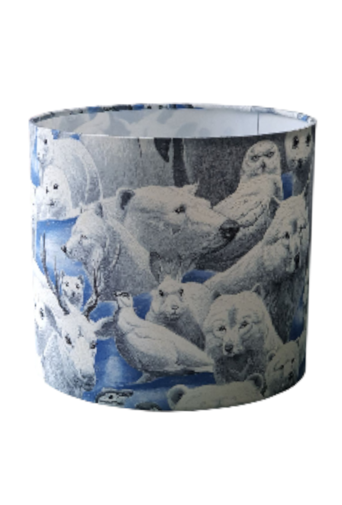 Handmade 20cm Winter Animals Fabric Drum Lampshade, Home Decor, Table Lampshade