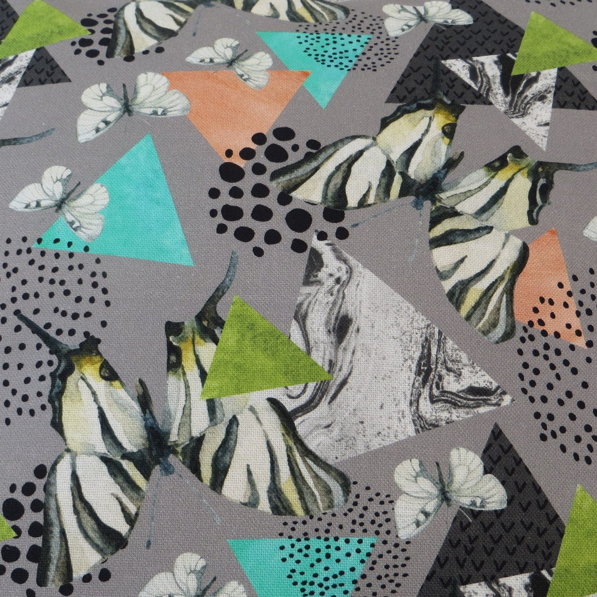 A close up of the patterned fabric.