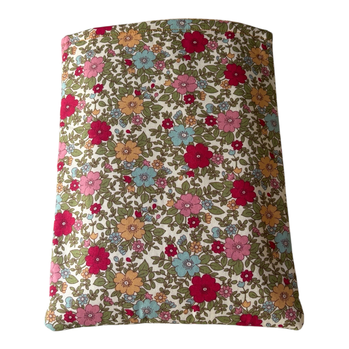 Handmade Padded Multicolour Floral Book Pouch, Book Lovers Gift, Book Sleeve, Book Cover