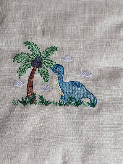 Dinosaur Embroidered Book Pouch, Book Sleeve, Book Lovers Gift, Book Bag, Tablet Kindle e-Reader Pouch