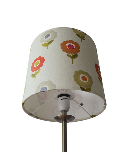 A photo from the bottom of the lampshade upwards but note the lamp base is not included and is for illustration purposes only.