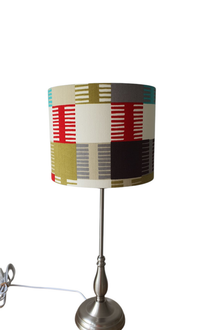 Handmade 25cm Drum Multicolour Lampshade/Ceiling Shade - Scion Navajo Fabric
