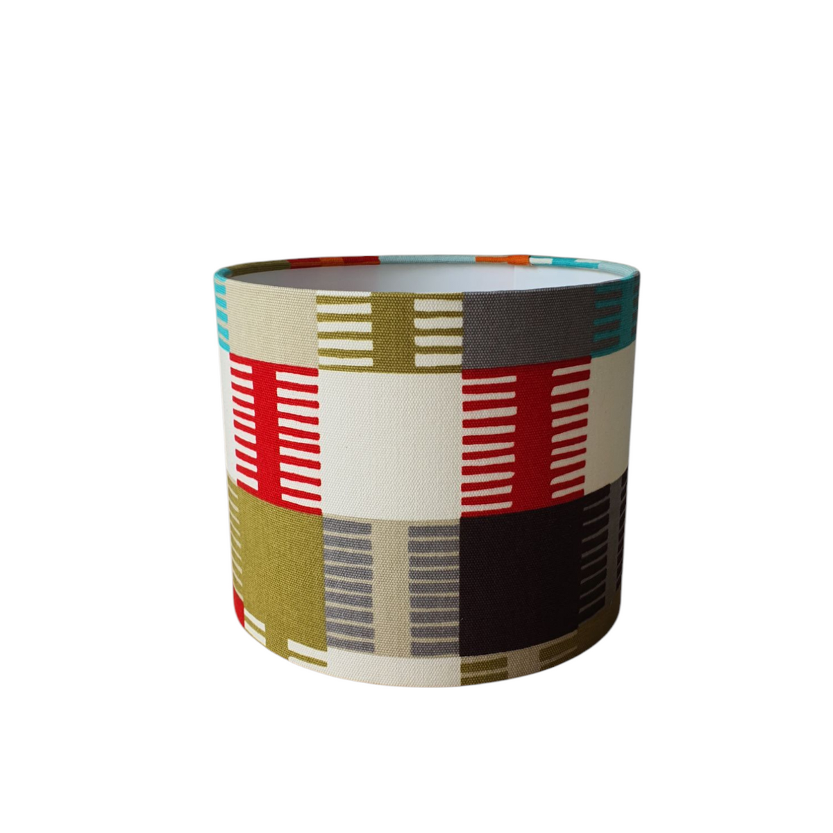 Another angle of the colourful Scion Navajo fabric in their tomato colour.