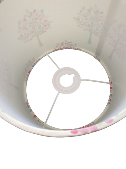 Another photo looking down towards the bottom ring which is the base of the lampshade.