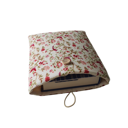 Another photo of the Book Pouch protecting a medium hardback book and the complementing neutral fabric can be seen in this photo.  Again the book is not included and is for illustrative purposes only.