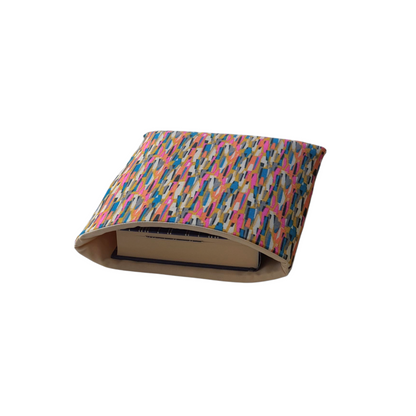 Handmade Padded Multicolour Book Pouch, Book Lovers Gift, Kindle, e-Reader, Tablet Sleeve, Book Bag, Book Protector