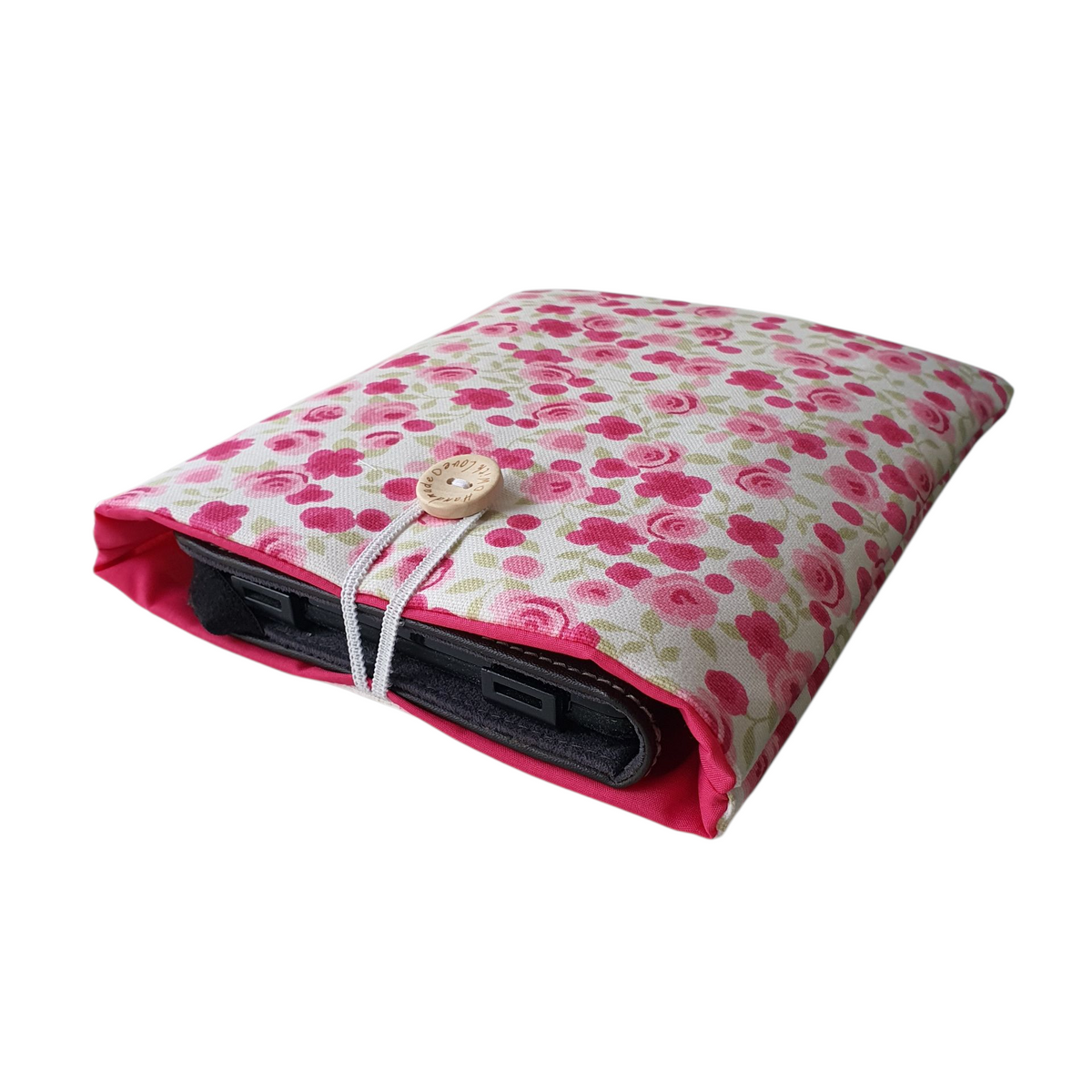 The padded Kindle/Book Pouch will protect a Kindle which is up to 7.5 inches by 5 inches in size, as indicated in the photo.