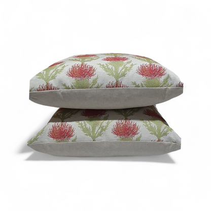 Handmade Zipped Cushion Cover, Thistle Pattern, Tapestry Fabric, Voyage Maison Fabric