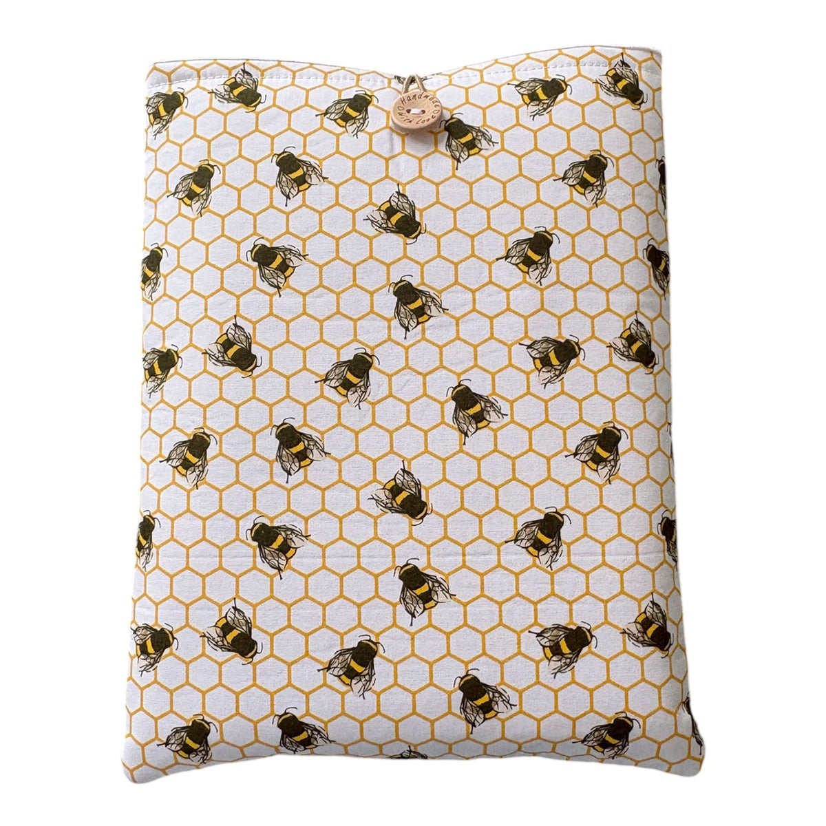 
Honeycomb Bees Padded Book Pouch