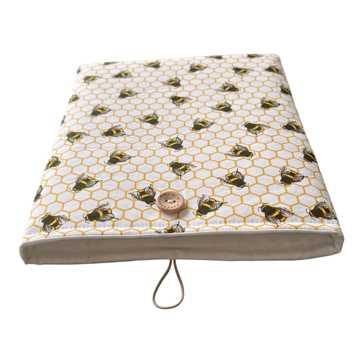
Honeycomb Bees Padded Book Pouch