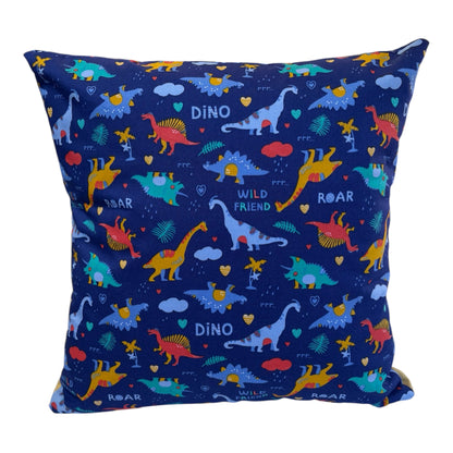 The Dinosaur fabric is also on the reverse of the Book Cushion.  The cushion is approximately 30cms x 30cms (12 inches x 12 inches) and includes polyester filled cushion insert.  