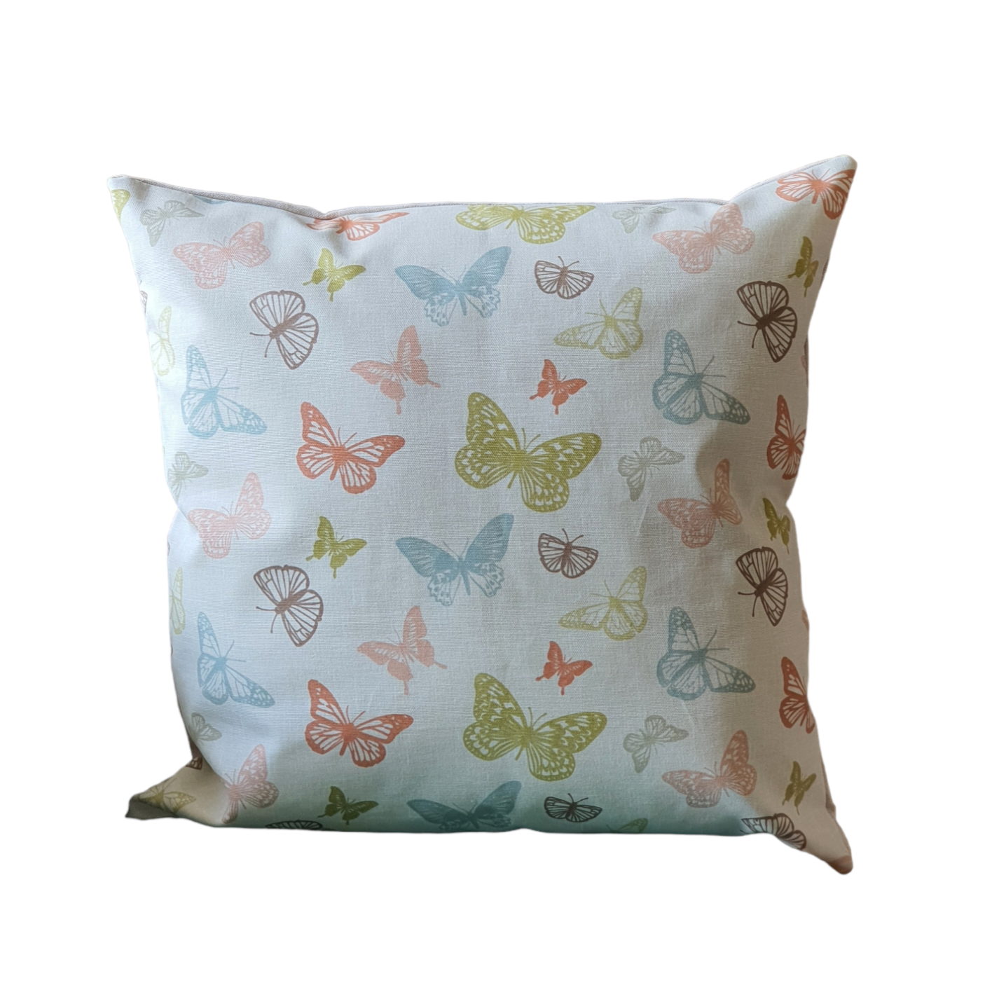 Pretty Pastel Butterflies - Handmade Zipped Cushion Cover