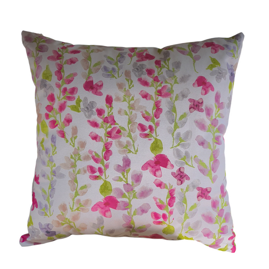 Handmade 18in x 18in Cushion Cover - Floral Zipped Cushion Cover