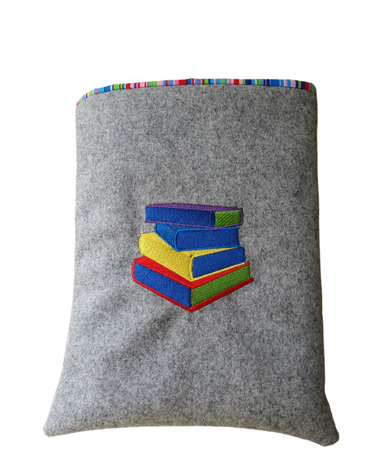 Multicolour embroidered handmade padded book cover