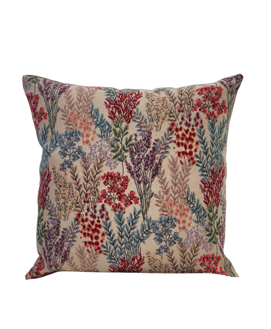 Handmade Giardini Floral Tapestry Fabric Cushion Cover - 18in x 18in (45cms x 45cms)
