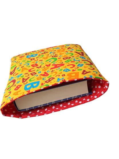 Handmade Padded Multicolour Book Pouch, Book Sleeve, Book Bag, Book Lovers Gift, Book Accessory