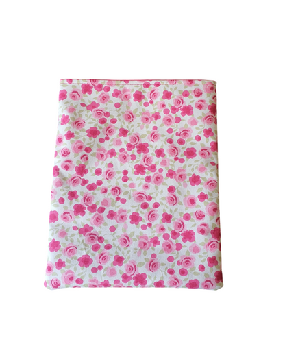 Handmade Pink Floral Book Pouch, Book Lovers Gift, Book Sleeve, Book Bag, Kindle, Tablet, E-Reader