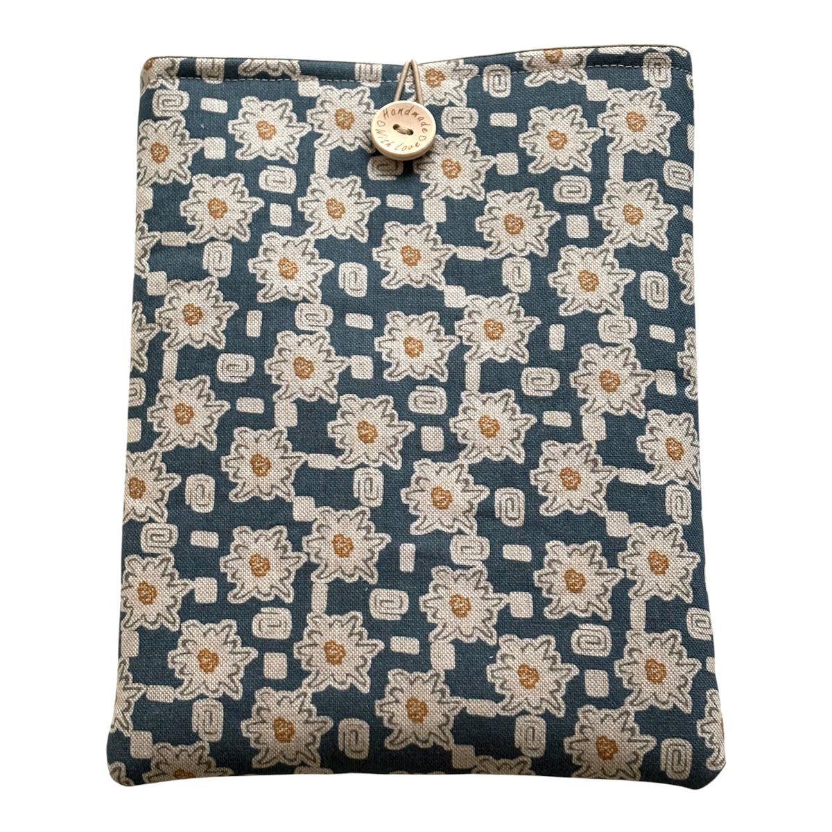 
Handmade padded Book Pouch which would also be suitable for an iPad, Tablet or Kindle.  Please check the measurement of the device prior to placing an order.